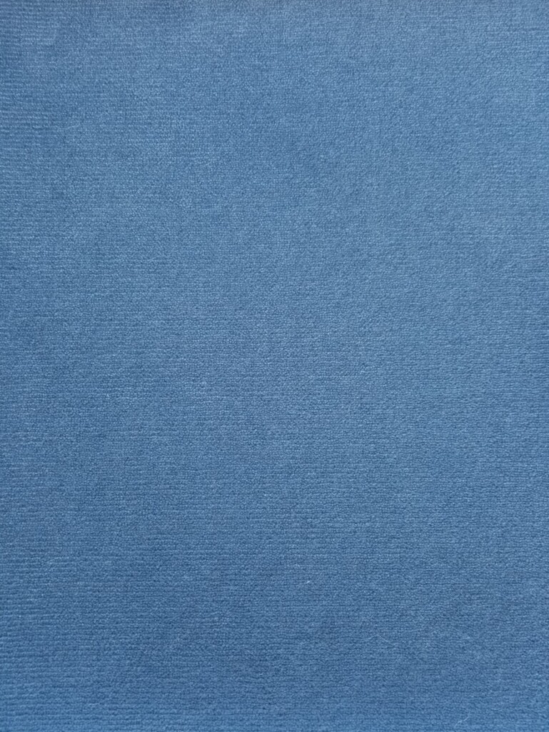 Magnifika, Color: Celeste 228/55009. Magnifika is a 100% wool, velvet cut pile. Celeste is a blue color