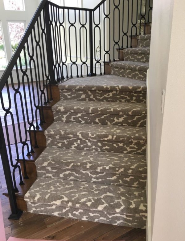 Cumulus Cloud, Color: Dark Sky 44/55221 on stairs Cumulus Cloud, Color: Dark Sky 44/55221 installed on stairs. Cumulus Cloud is a cut/loop pile wilton carpet using two colors designed to create a cloud effect.