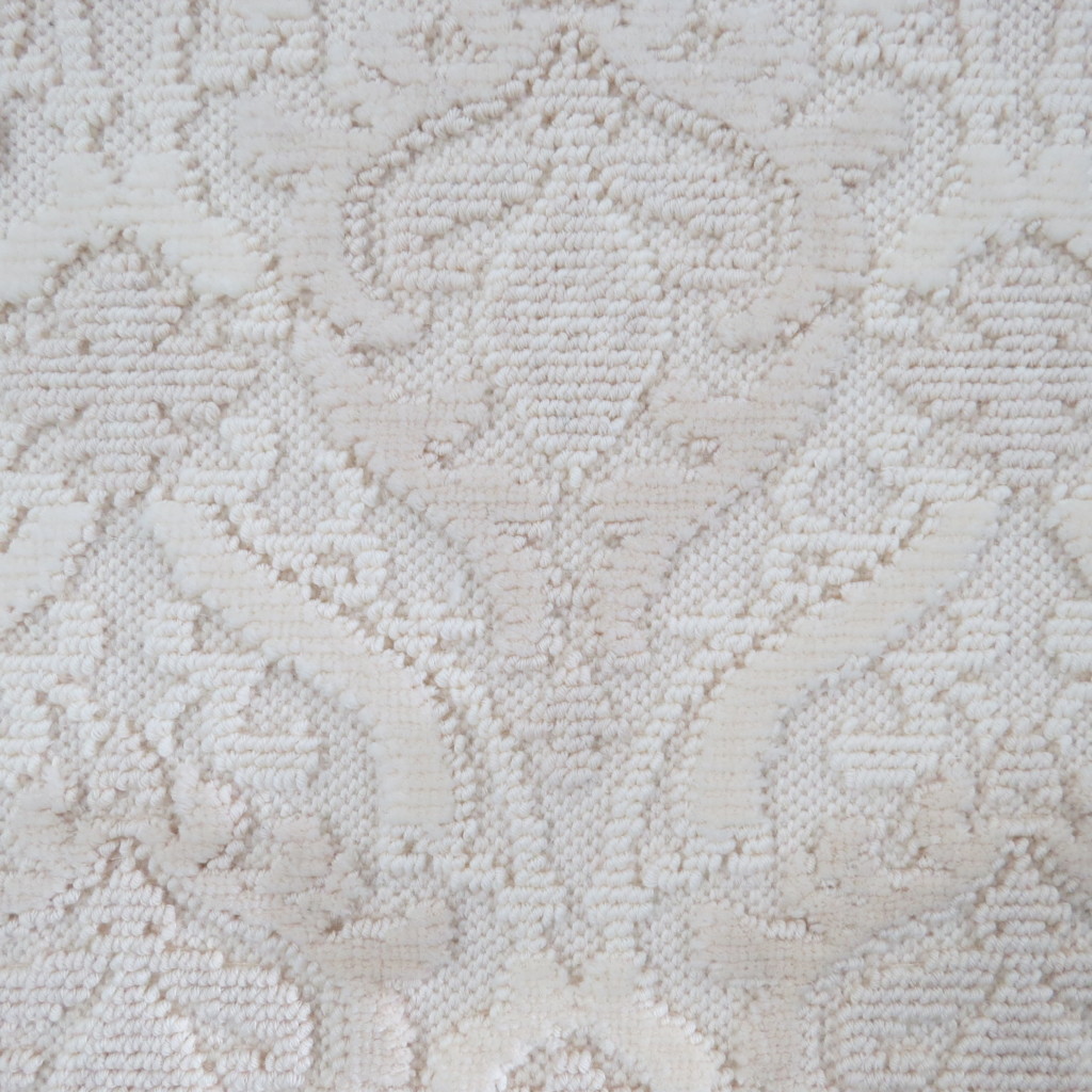 Color discontinued - Bellbridge Curtain Call Vanilla Cream 5/5460 color swatch. Curtain Call is a multi-level large damask design created with two colorways-sand and ivory.