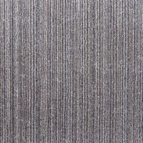 Bellbridge Lineka Diablo 55019/29 color swatch. Lineka is a cut pile with a linear pattern running down the length of the carpet. The linear design is created by varying yarn colors going across the width of the carpet. This colorway has yarn colors of black and brown.
