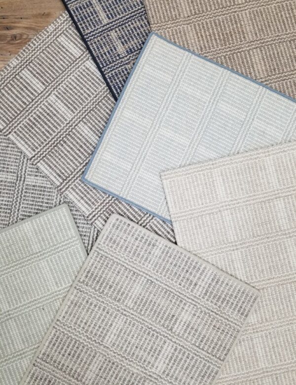 Leighton 1522 showing all available colors Leighton 1522 showing all available colors. Leighton has an elongated grid design created by two dominant colors.